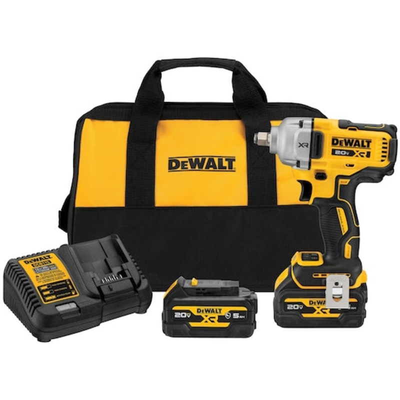 DEWALT 20V MAX* XR 1/2" Mid-Range Impact Wrench w/ Hog Ring Anvil Kit