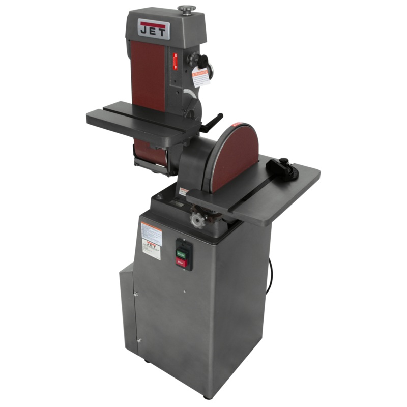 JET J-4200A-2, 6" X 48" Industrial Combination Belt & 12" Disc Finishing Machine 230V 1Ph
