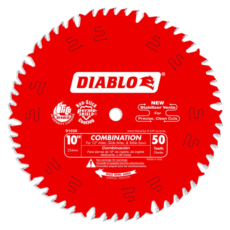 DIABLO 10" X 50 Tooth Combination Saw Blade