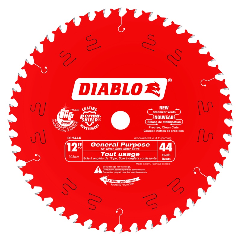 DIABLO 12" X 44 Tooth General Purpose Wood Saw Blade