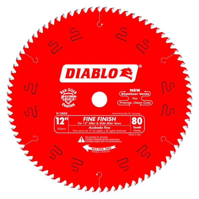DIABLO 12" X 80 Tooth Fine Finish Saw Blade