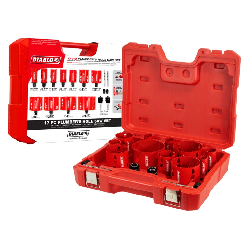 DIABLO 17 PC. Plumber's Bi-Metal Hole Saw Set