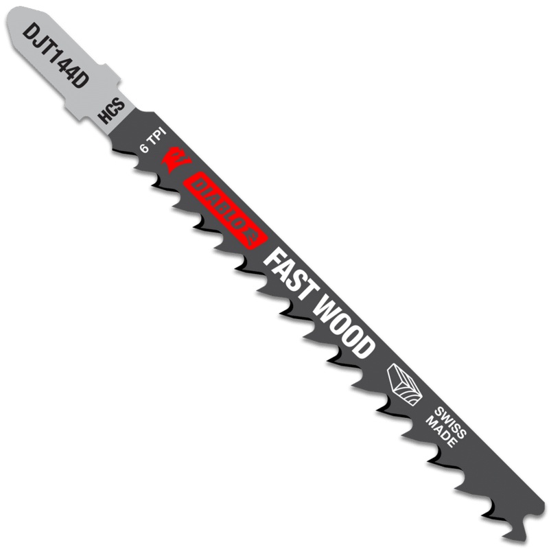 DIABLO 4" 6 TPI High Carbon Steel T-Shank Jig Saw Blades For Fast Wood Cuts (5 PACK)