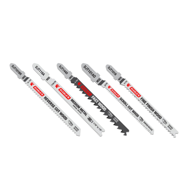 DIABLO 5 PC. High Carbon Steel/High Speed Steel T-Shank Jig Saw Blade Set For Wood & Metal