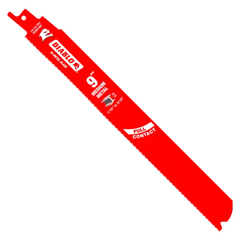 DIABLO 9" Bi-Metal Recip Blade For Medium Metal Cutting (2 PACK)