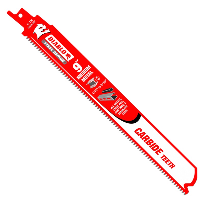 DIABLO 9" Steel Demon Carbide Recip Blades For Medium Metal Cutting