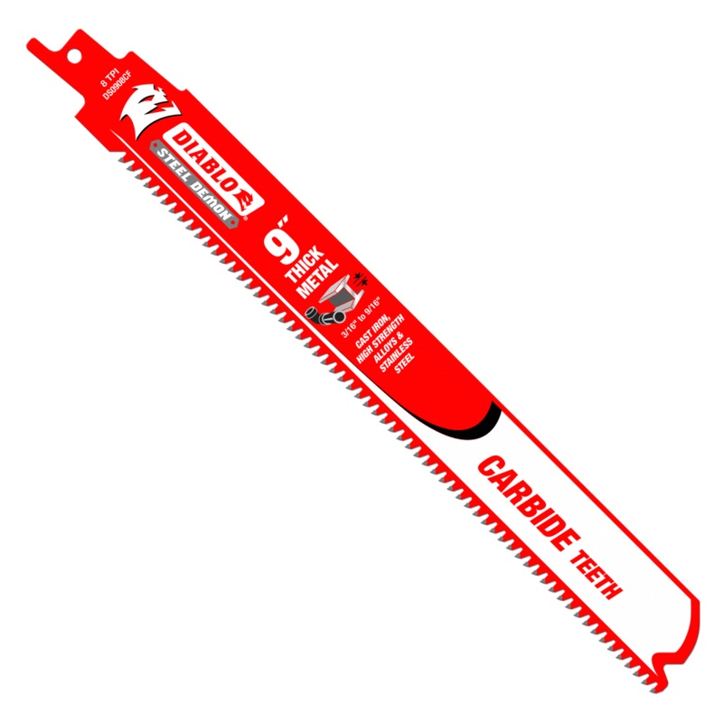DIABLO 9" Steel Demon Carbide Recip Blades For Thick Metal Cutting