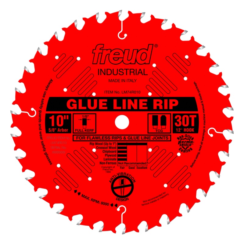 FREUD 10" Industrial Glue Line Ripping Blade