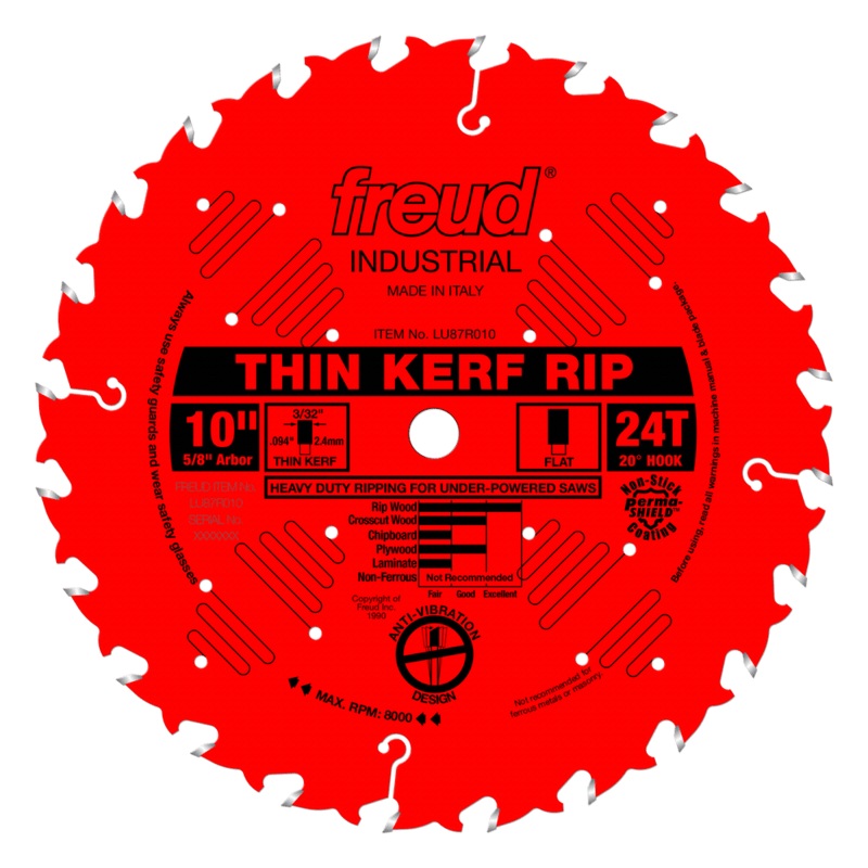 FREUD 10" Thin Kerf Rip Blade