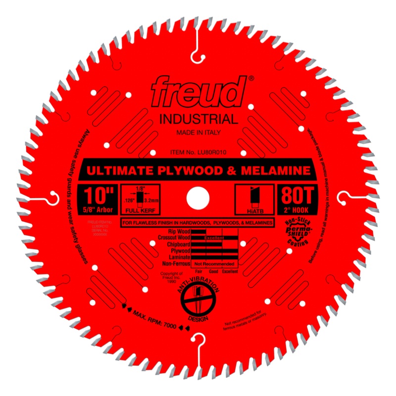 FREUD 10" Ultimate Plywood & Melamine Blade