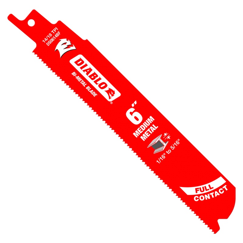 DIABLO 6" Bi-Metal Recip Blade For Medium Metal Cutting (2 PACK)