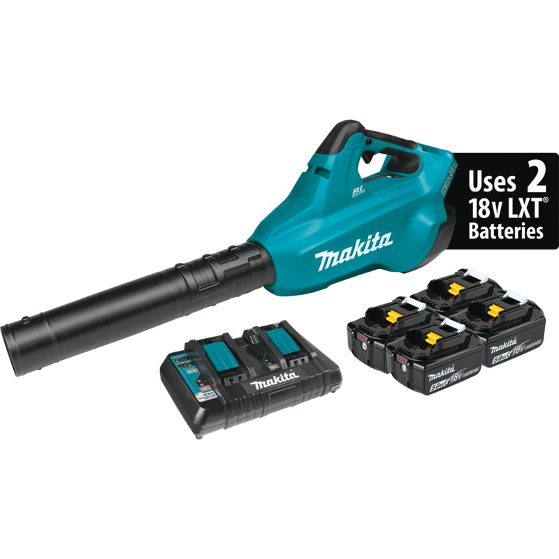 MAKITA 36V (18V X2) LXT Brushless Blower Kit w/ 4 Batteries