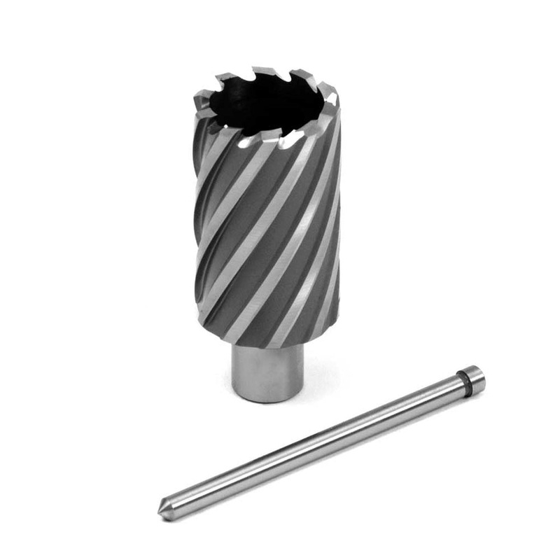 EVOLUTION 1-1/4" Width X 2" Depth Annular HSS Cutter w/ 3/4" Weldon Shank & Pilot Pin Included