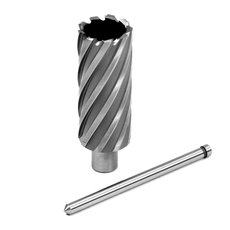 EVOLUTION 1-1/8" Width X 3" Depth Annular HSS Cutter w/ 3/4" Weldon Shank & Pilot Pin Included