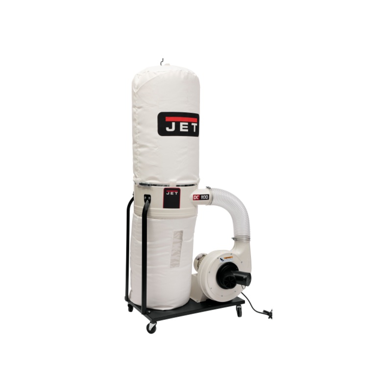 JET DC-1100VX-BK Dust Collector, 30-Micron Bag Filter, 1-1/2 HP, 1Ph 115/230V