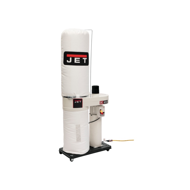 JET DC650 Dust Collector, 30-Micron Bag Filter, 650 CFM, 1 HP, 1Ph 115/230V