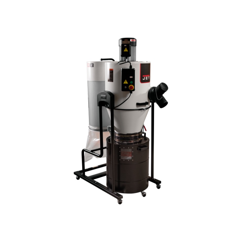 JET JCDC-2 Cyclone Dust Collector, 2-Micron Filter, 938 CFM, 2 HP, 1Ph 230V
