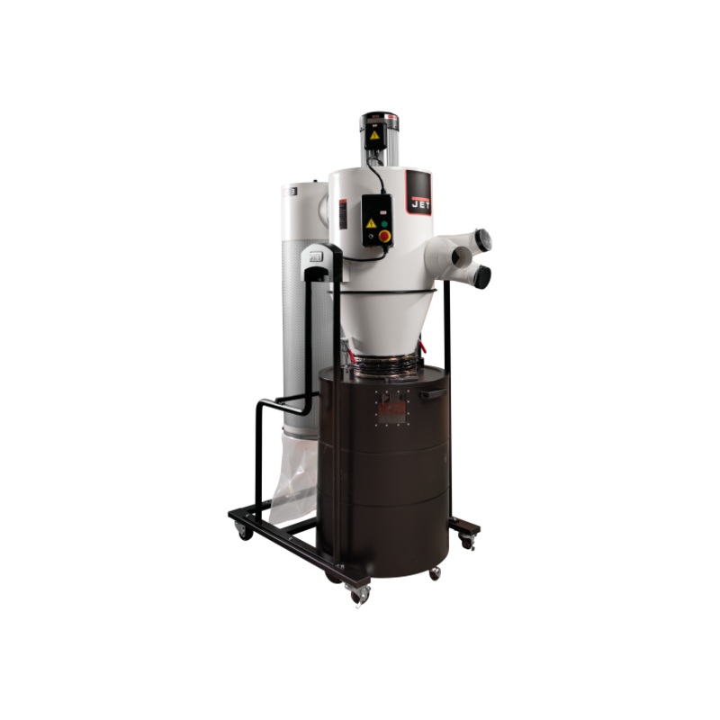 JET JCDC-3 Cyclone Dust Collector, 2-Micron Filter, 1240 CFM, 3 HP, 1Ph 230V