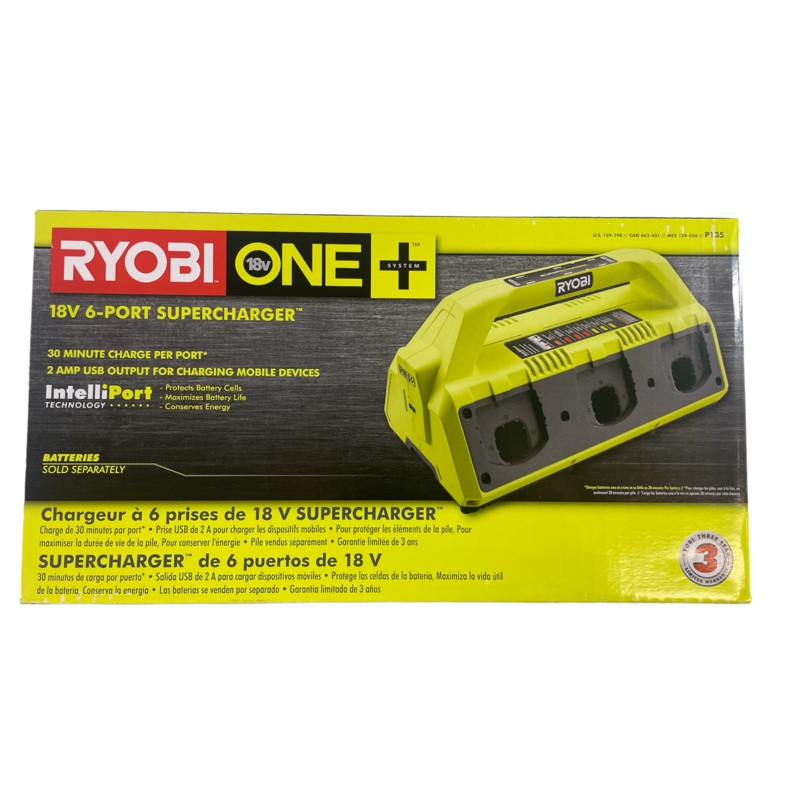 18-Volt ONE+ 6-Port Dual Chemistry IntelliPort SUPERCHARGER with USB Port