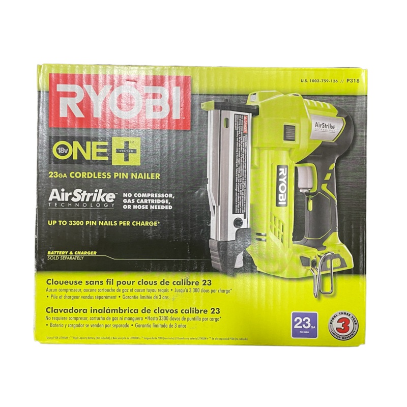18-Volt ONE+ Cordless AirStrike 23-Gauge 1-3/8 in. Headless Pin Nailer (Tool Only)