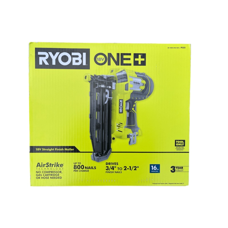 18-Volt ONE+ Lithium-Ion Cordless AirStrike 16-Gauge Cordless Straight Finish Nailer (Tool Only)