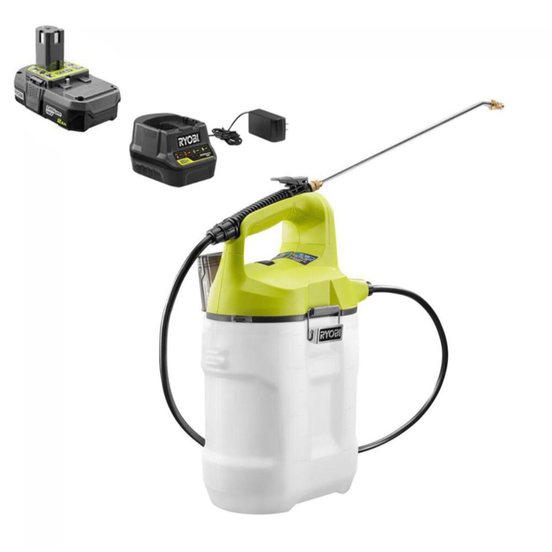 ONE+ 18-Volt Lithium-Ion Cordless 2 Gal. Chemical Sprayer with 2.0 Ah Battery and Charger Included