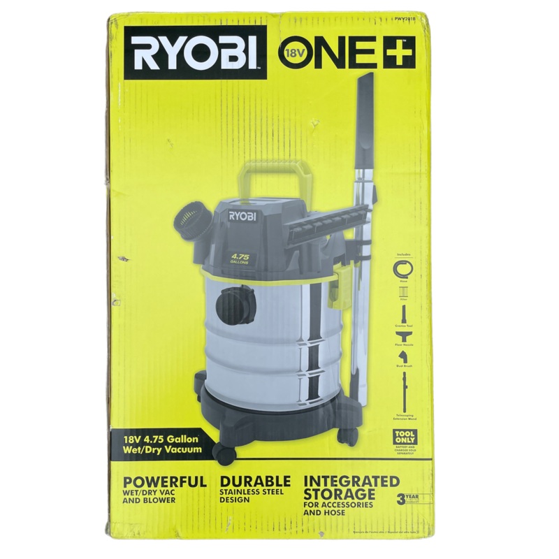 18-Volt ONE+ Cordless 4.75 Gal. Stainless Steel Wet/Dry Vacuum