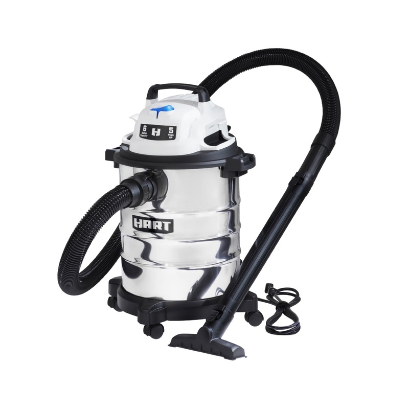 HART 6-Gallon Stainless Steel Wet/Dry Vacuum