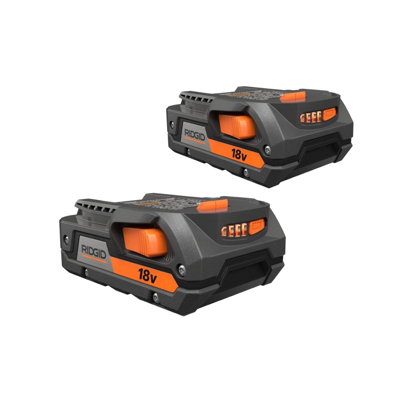 RIDGID 2-Pack 18-Volt Lithium-Ion 1.5 Ah Batteries - Factory Reconditioned