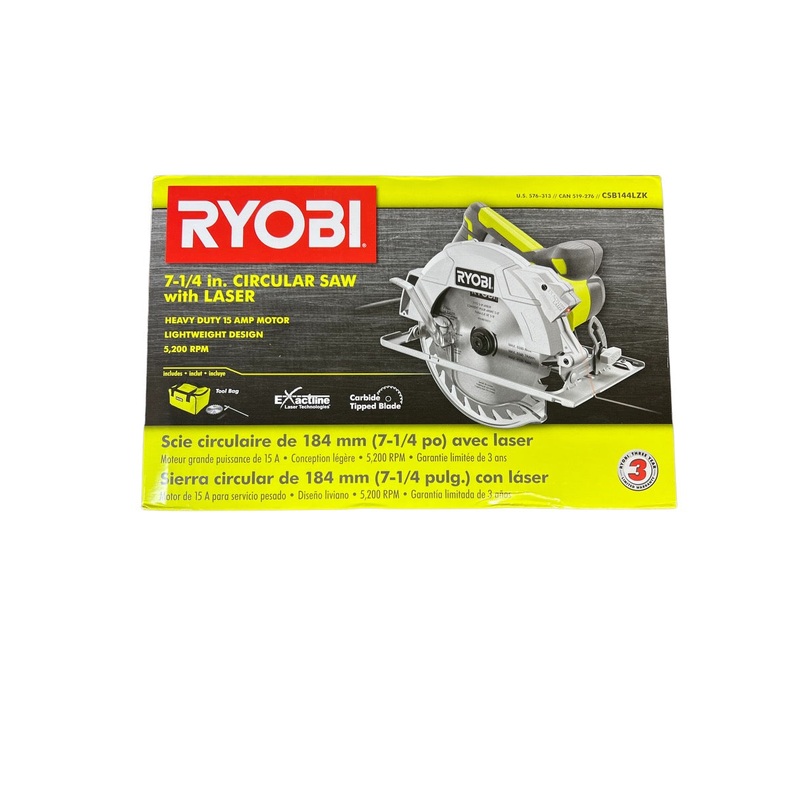 15 Amp 7-1/4 in. Corded Circular Saw with EXACTLINE Laser Alignment System and Bag