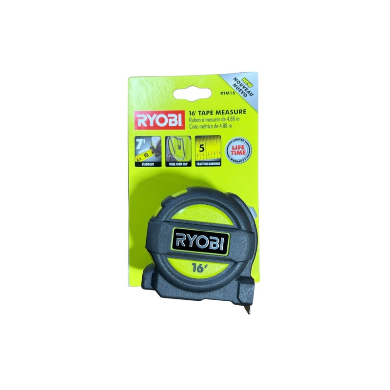 16 ft. Tape Measure with Overmold and Wireform Belt Clip