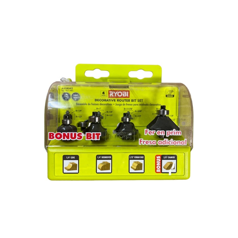 Decorative Router Bit Set (4-Piece)