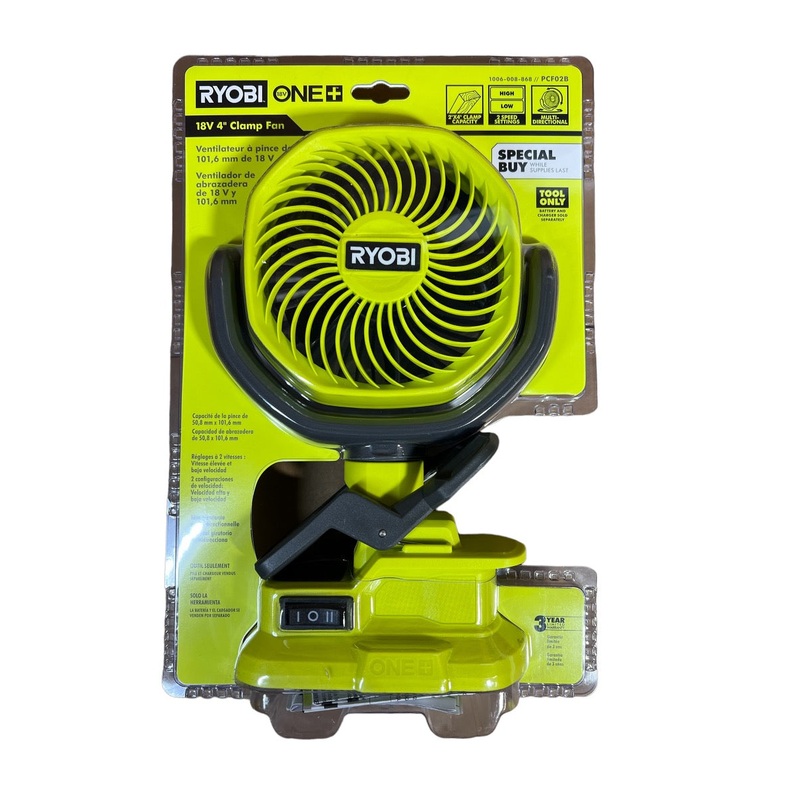 ONE+ 18-Volt Cordless 4 in. Clamp Fan (Tool Only)