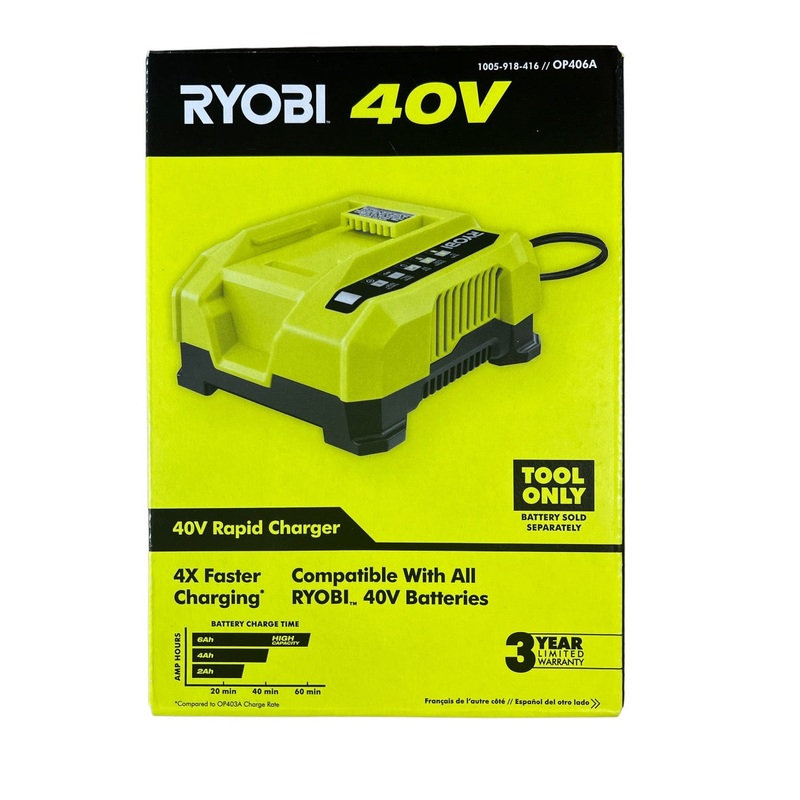 RYOBI 40-Volt Lithium-Ion Rapid Charger