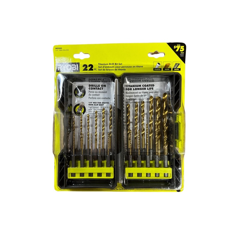 Titanium Drill Bit Kit (22-Piece)