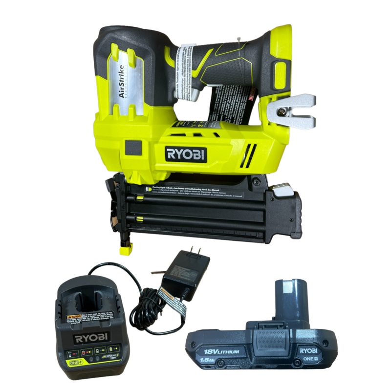 18-Volt ONE+ Lithium-Ion Cordless AirStrike 18-Gauge Brad Nailer Kit with Sample Nails - Factory Reconditioned