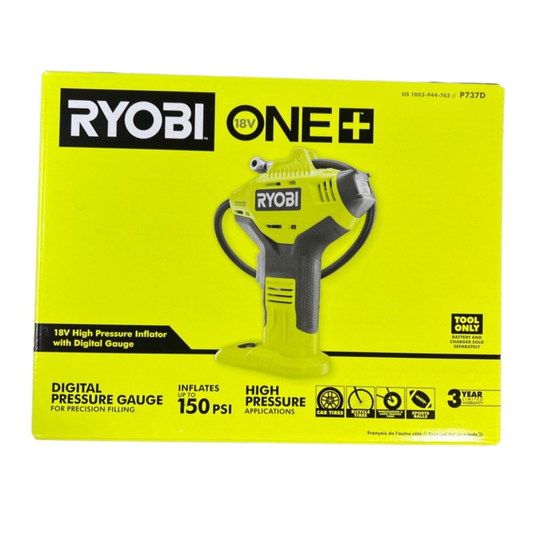 18-Volt ONE+ Lithium-Ion Cordless High Pressure Inflator with Digital Gauge (Tool-Only)