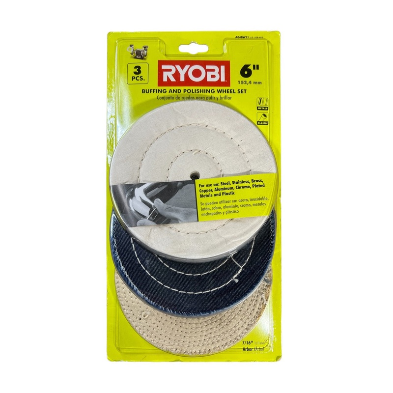 6 in. Buffing Wheel Set (3-Piece)