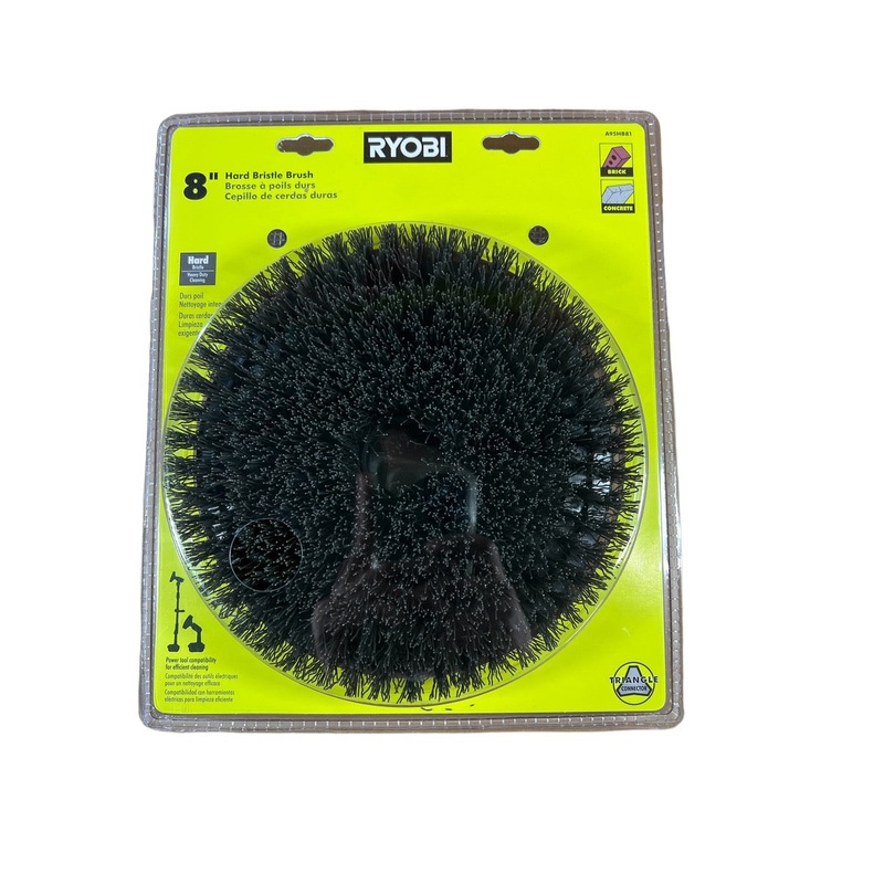 8 in. Hard Bristle Brush Accessory for RYOBI P4500 and P4510 Scrubber Tools