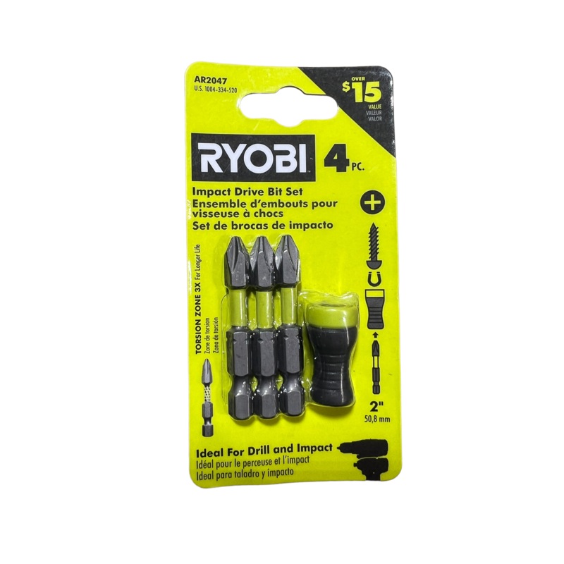 CLEARANCE Impact Rated Bit Set with Magnetic Bit Sleeve (4-Piece)