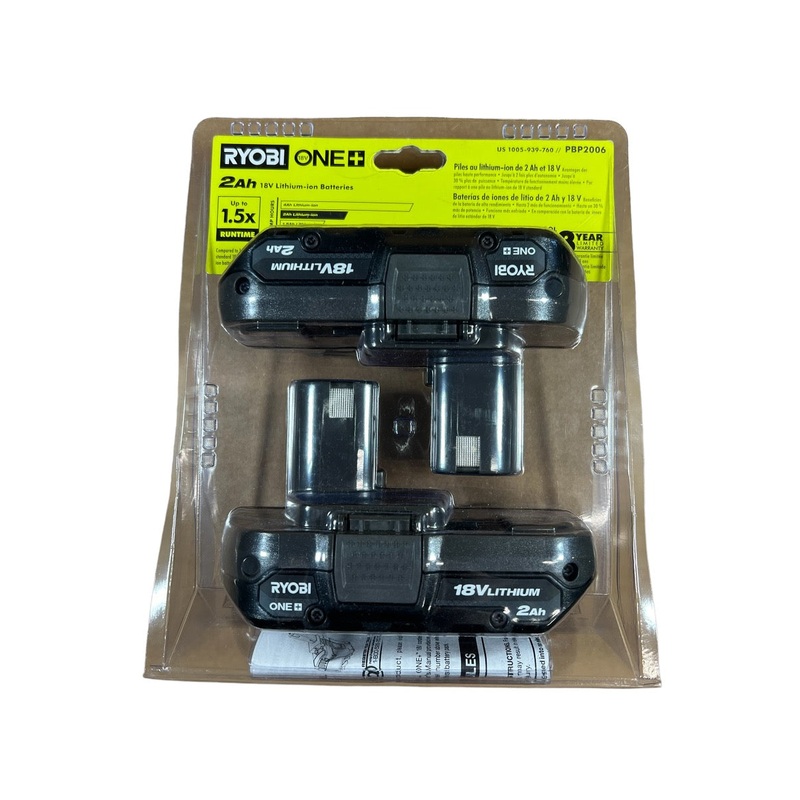 ONE+ 18-Volt Lithium-Ion 2.0 Ah Compact Battery (2-Pack)