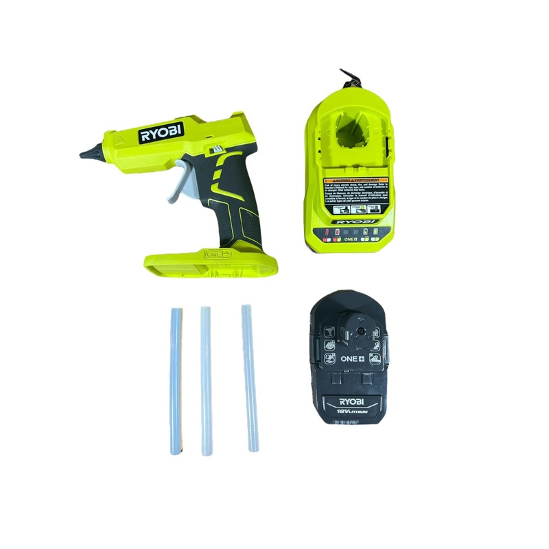 ONE+ 18V Cordless Full Size Glue Gun Kit with 1.5 Ah Battery, 18V Charger, and (3) 1/2 in. Glue Sticks
