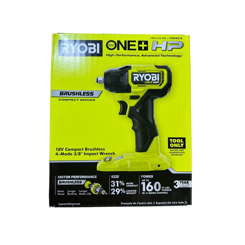 ONE+ HP 18V Brushless Cordless Compact 3/8 in. Impact Wrench (Tool Only)
