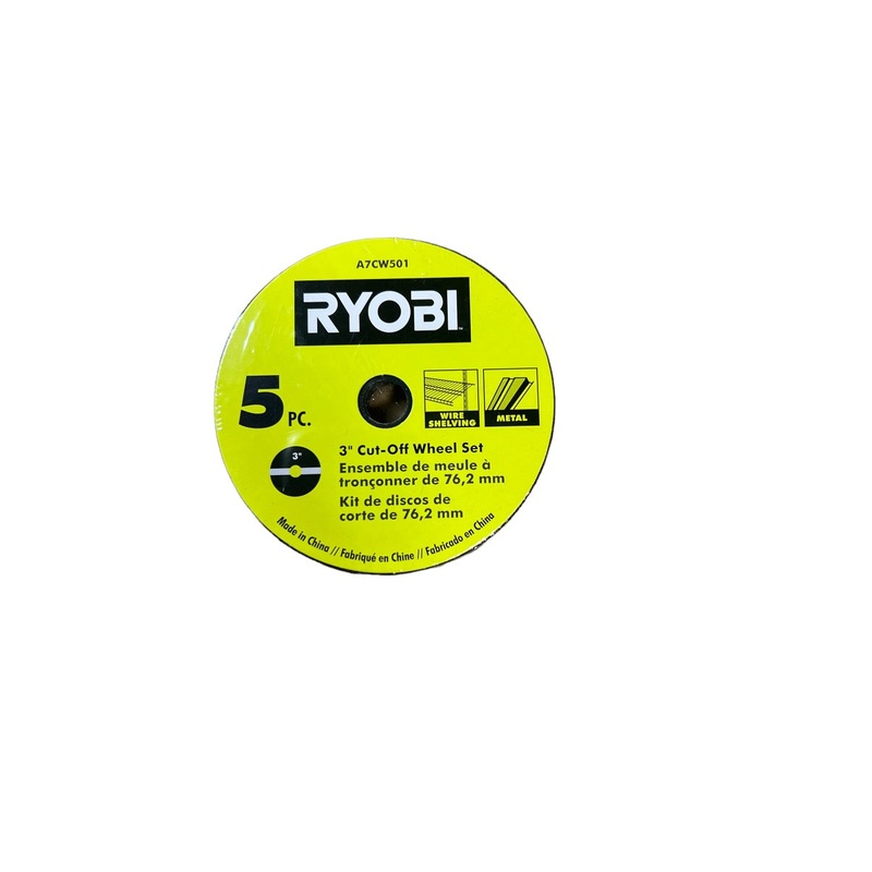 RYOBI 3 in. Aluminum Oxide Cut-Off Wheel Set (5-Piece)