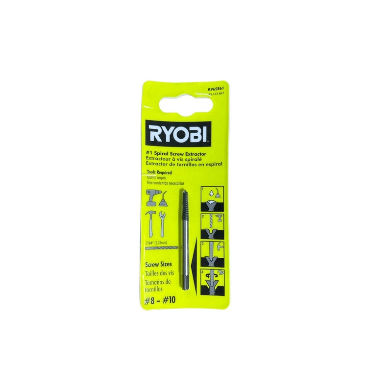 RYOBI  9/64 in. No. 1 Black Oxide Spiral Screw Extractor Bit