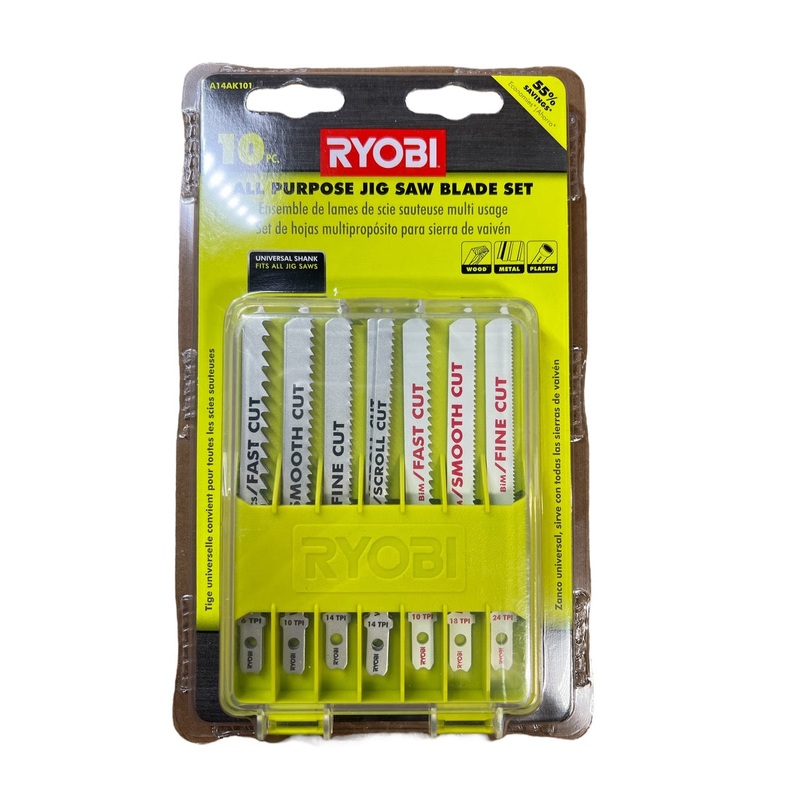RYOBI All Purpose Jig Saw Blades (10-Piece)
