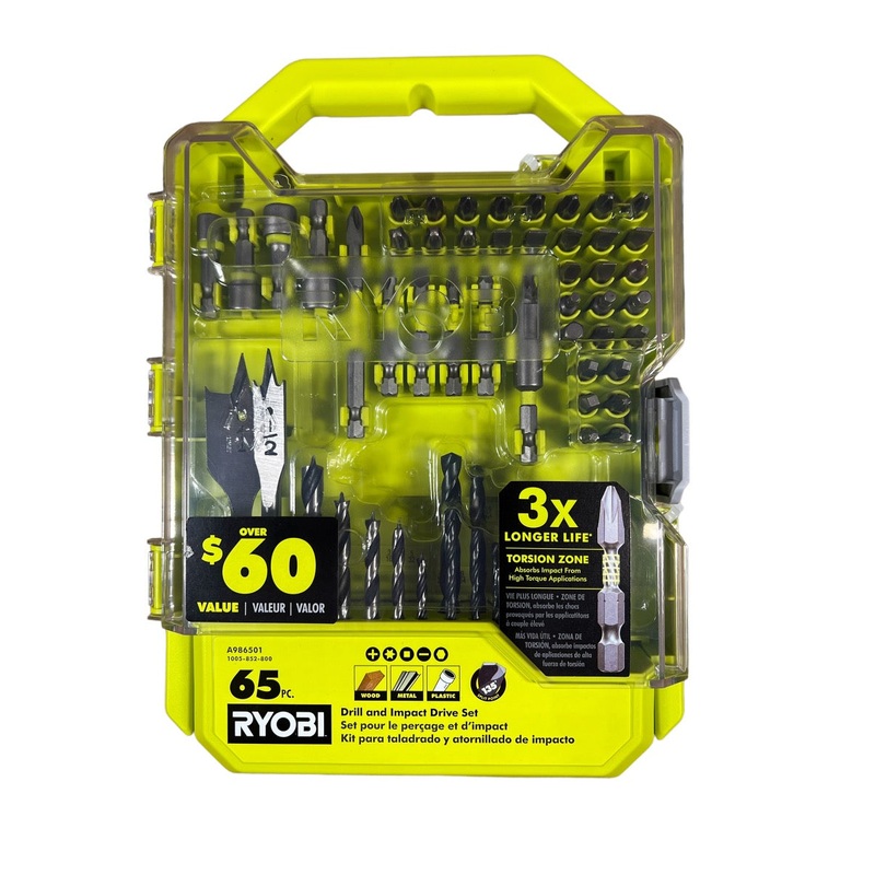 RYOBI Drill and Impact Drive Kit (65-Piece)
