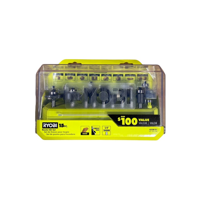 Shank Carbide Router Bit Set (15-Piece)