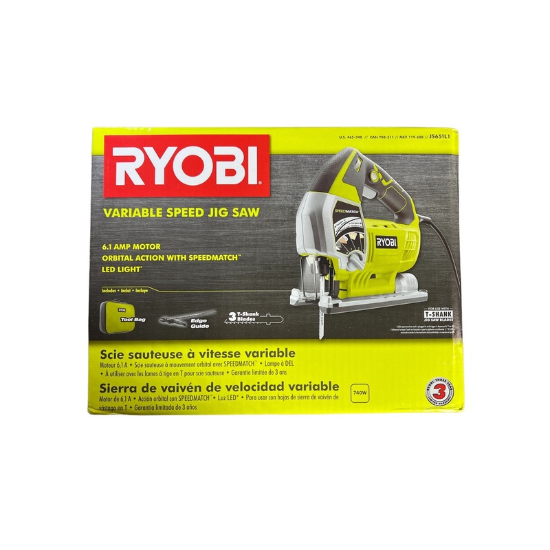 6.1 Amp Corded Variable Speed Orbital Jig Saw with SPEEDMATCH Technology and Tool Bag