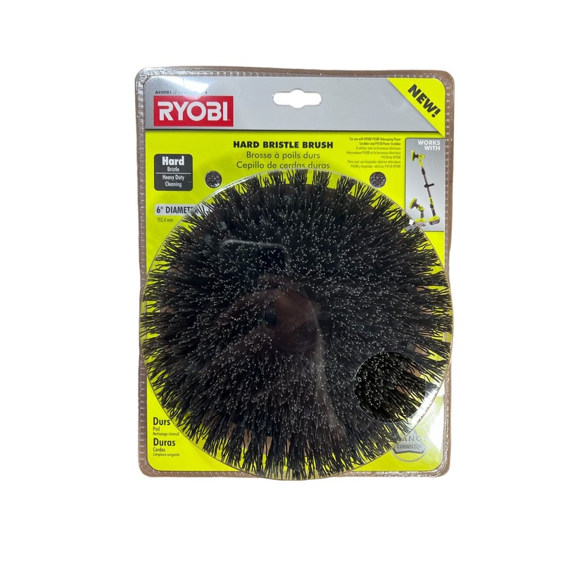 6 in. Hard Bristle Brush Accessory for RYOBI P4500 and P4510 Scrubber Tools